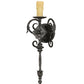 Meyda Lighting Catherine 8" Smoke Wall Sconce With Brown Parchment Shade