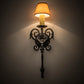 Meyda Lighting Catherine 8" Smoke Wall Sconce With Brown Parchment Shade