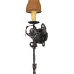 Meyda Lighting Catherine 8" Smoke Wall Sconce With Brown Parchment Shade