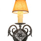 Meyda Lighting Catherine 8" Smoke Wall Sconce With Brown Parchment Shade