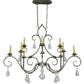 Meyda Lighting Celine 48" 10-Light Corinth Chandelier With White Ivory Faux Candlelight