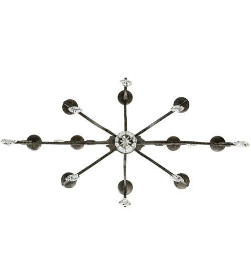Meyda Lighting Celine 48" 10-Light Corinth Chandelier With White Ivory Faux Candlelight