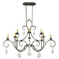 Meyda Lighting Celine 48" 10-Light Corinth Chandelier With White Ivory Faux Candlelight