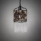 Meyda Lighting Celtic Knot 10" Mahogany Bronze Mini Pendant Light With Clear Waterglass Shade Glass