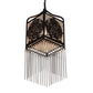 Meyda Lighting Celtic Knot 10" Mahogany Bronze Mini Pendant Light With Clear Waterglass Shade Glass