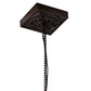 Meyda Lighting Celtic Knot 10" Mahogany Bronze Mini Pendant Light With Clear Waterglass Shade Glass