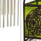 Meyda Lighting Celtic Knot 23" 3-Light Mahogany Bronze Island Cascading Pendant Light With Clear Green Shade Glass