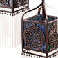 Meyda Lighting Celtic Knot 23" 3-Light Mahogany Bronze Island Cascading Pendant Light With Multi-Colored Shade Glass
