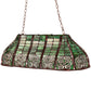 Meyda Lighting Celtic Knot 39" 3-Light Island Pendant Light With Multi-Colored Shade Glass