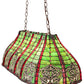 Meyda Lighting Celtic Knot 39" 3-Light Island Pendant Light With Multi-Colored Shade Glass