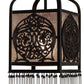 Meyda Lighting Celtic Knot 7" Mahogany Bronze Hanging Lantern Wall Sconce With Clear Waterglass Shade Glass