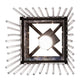 Meyda Lighting Celtic Knot 7"Sq Mahogany Bronze Mini Pendant Light With Multi-Colored Shade Glass