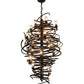 Meyda Lighting Centric 30" 18-Light Copper Vein Chandelier With Clear Shade Glass
