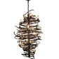 Meyda Lighting Centric 30" 18-Light Copper Vein Chandelier With Clear Shade Glass