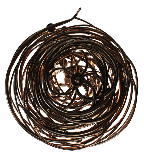 Meyda Lighting Centric 30" 18-Light Copper Vein Chandelier With Clear Shade Glass