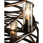 Meyda Lighting Centric 30" 18-Light Copper Vein Chandelier With Clear Shade Glass