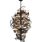 Meyda Lighting Centric 30" 18-Light Copper Vein Chandelier With Clear Shade Glass