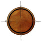 Meyda Lighting Ceres 36" 6-Light Gilded Tobacco Semi-flush Mount Ceiling Light With Beige Travertine Idalight Shade