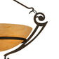 Meyda Lighting Ceres 36" 6-Light Gilded Tobacco Semi-flush Mount Ceiling Light With Beige Travertine Idalight Shade