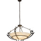 Meyda Lighting Ceres 42" 6-Light Gilded Tobacco Inverted Pendant Light With Creme Carrare Idalight Shade Glass