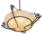 Meyda Lighting Ceres 42" 6-Light Gilded Tobacco Inverted Pendant Light With Creme Carrare Idalight Shade Glass