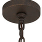 Meyda Lighting Ceres 42" 6-Light Gilded Tobacco Inverted Pendant Light With Creme Carrare Idalight Shade Glass