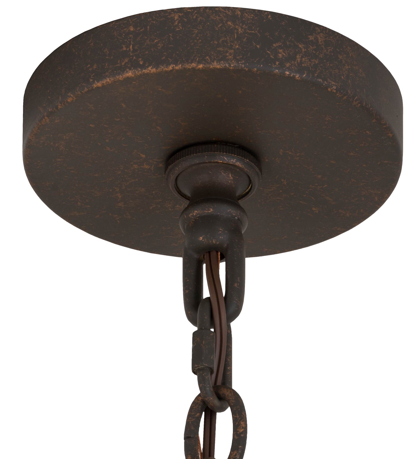 Meyda Lighting Ceres 42" 6-Light Gilded Tobacco Inverted Pendant Light With Creme Carrare Idalight Shade Glass
