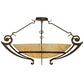 Meyda Lighting Ceres 42" 6-Light Gilded Tobacco Semi-flush Mount Ceiling Light With Beige Travertine Idalight Shade