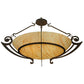 Meyda Lighting Ceres 42" 6-Light Gilded Tobacco Semi-flush Mount Ceiling Light With Beige Travertine Idalight Shade