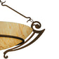 Meyda Lighting Ceres 42" 6-Light Gilded Tobacco Semi-flush Mount Ceiling Light With Beige Travertine Idalight Shade
