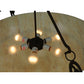 Meyda Lighting Ceres 42" 6-Light Gilded Tobacco Semi-flush Mount Ceiling Light With Beige Travertine Idalight Shade
