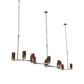 Meyda Lighting Cero 118" 14-Light Painted Antique Brass Island Chandelier With Maduro Idalight Shade
