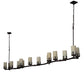 Meyda Lighting Cero 16" 14-Light Mahogany Bronze Chandelier With Beige Sahara Taupe Idalight Shade Glass