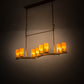 Meyda Lighting Cero 52" 8-Light Autumn Leaf Chandelier With Amber Quartz Idalight Shade Glass