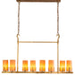 Meyda Lighting Cero 52" 8-Light Autumn Leaf Chandelier With Amber Quartz Idalight Shade Glass