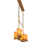 Meyda Lighting Cero 52" 8-Light Autumn Leaf Chandelier With Amber Quartz Idalight Shade Glass