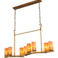 Meyda Lighting Cero 52" 8-Light Autumn Leaf Chandelier With Amber Quartz Idalight Shade Glass