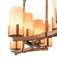 Meyda Lighting Cero 52" 8-Light Autumn Leaf Island Chandelier With Amber Quartz Idalight Shade