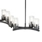 Meyda Lighting Cero 52" 8-Light Wrought Iron Island Chandelier With Clear Seeded Shade Glass