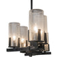 Meyda Lighting Cero 53" 8-Light Antique Iron Gate Island Chandelier With Clear Seeded Shade Glass