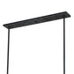 Meyda Lighting Cero 53" 8-Light Antique Iron Gate Island Chandelier With Clear Seeded Shade Glass