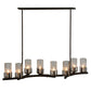 Meyda Lighting Cero 53" 8-Light Gilded Tobacco Chandelier With Clear Seeded Shade Glass