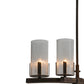 Meyda Lighting Cero 53" 8-Light Gilded Tobacco Chandelier With Clear Seeded Shade Glass