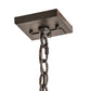 Meyda Lighting Cero 96" 12-Light Charred Iron Island Chandelier With Beige Sahara Taupe Idalight Shade