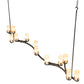 Meyda Lighting Cero 96" 12-Light Charred Iron Island Chandelier With Beige Sahara Taupe Idalight Shade