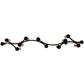 Meyda Lighting Cero 96" 12-Light Rustic Iron Chandelier With Travertine Idalight Shade Glass