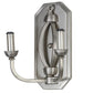 Meyda Lighting Cesta 14" 2-Light Brushed Nickel Wall Sconce With Silk Opal Textrene Shade