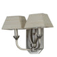 Meyda Lighting Cesta 14" 2-Light Brushed Nickel Wall Sconce With Silk Opal Textrene Shade