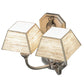 Meyda Lighting Cesta 14" 2-Light Brushed Nickel Wall Sconce With Silk Opal Textrene Shade