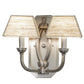 Meyda Lighting Cesta 14" 2-Light Brushed Nickel Wall Sconce With Silk Opal Textrene Shade